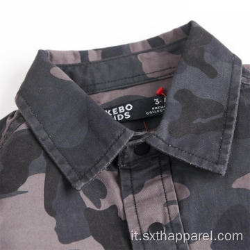 Giacca da uomo manica lunga camouflage moda